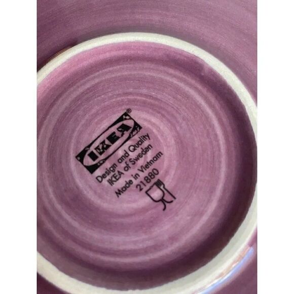 IKEA PLUM PURPLE EGGPLANT Dinner PLATE 9” Dinning Ceramic Pottery Glazed Rare - Picture 5 of 5
